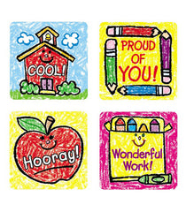 Carson Dellosa School Days: Kids Drawn Motivational Stickers-Learning SPACE