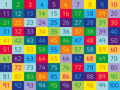 1-100 Numbers 2x1.5m Carpet-Counting Numbers & Colour, Educational Carpet, Kit For Kids, Mats & Rugs, Multi-Colour, Rectangular, Rugs-Learning SPACE