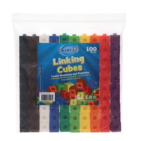 100Pcs Linking Cubes - Learn Numbers and Fractions-Addition & Subtraction, Clever Kidz, Counting Numbers & Colour, Early Years Maths, Fractions Decimals & Percentages, Learning Difficulties, Maths, Primary Maths-Learning SPACE