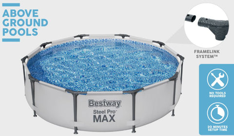 10ft Steel Pro Max Frame Pool-Bestway, Outdoor Sand & Water Play, Seasons, Stock, Summer, Swimming Pools-Learning SPACE