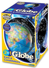 2 in 1 Globe Earth & Constellations-AllSensory, Brainstorm Toys, Lamp, Outer Space, S.T.E.M, Sensory Light Up Toys, Stock, World & Nature-Learning SPACE