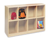 8 Compartment Bag Storage-Cloakroom, Shelves, Storage-Maple-Learning SPACE