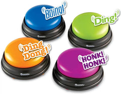 Answer Buzzer - Set of 4-Calmer Classrooms, Cerebral Palsy, communication, Communication Games & Aids, Early Years Musical Toys, Helps With, Learning Resources, Music, Neuro Diversity, Physical Needs, Primary Literacy, Sound, Speaking & Listening, Stock, Talking Buttons & Buzzers-Learning SPACE