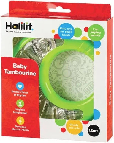 Baby Tambourine (Single) - Children's Musical Instrument-AllSensory, Baby Musical Toys, Baby Sensory Toys, Cerebral Palsy, Down Syndrome, Gifts for 0-3 Months, Gifts For 1 Year Olds, Gifts For 3-6 Months, Gifts For 6-12 Months Old, Halilit Toys, Helps With, Music, Neuro Diversity, Sensory Seeking, Stock-Learning SPACE