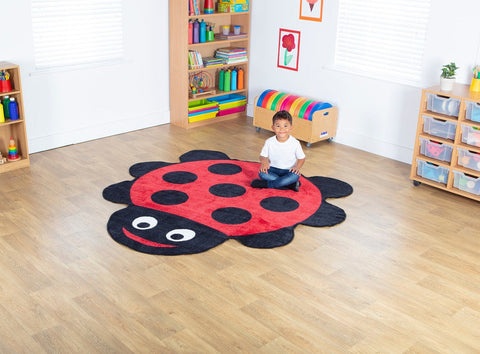 Back to Nature™ Giant Ladybird Shaped Indoor Carpet-Kit For Kids, Mats & Rugs, Placement Carpets, Round, Rugs, World & Nature-Learning SPACE