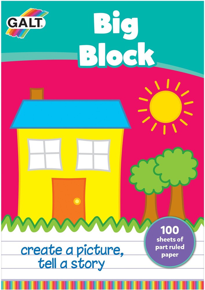Big Block - A4 - Ruled Paper-Notebooks & Paper-Arts & Crafts, Drawing & Easels, Dyslexia, Early Arts & Crafts, Early Years Literacy, Galt, Neuro Diversity, Paper & Card, Primary Arts & Crafts, Primary Literacy, Stationery, Stock-Learning SPACE