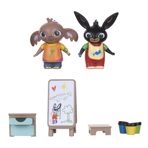 Bing Paint with Bing Figure Playpack-Bing and Friends, Figurines, Gifts For 2-3 Years Old, Small World-Learning SPACE