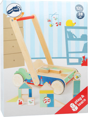 Building Blocks Baby Walker-Additional Need, Baby & Toddler Gifts, Baby Maths, Baby Walker, Balancing Equipment, Building Blocks, Cerebral Palsy, Early Years Maths, Engineering & Construction, Gifts For 1 Year Olds, Gifts For 6-12 Months Old, Gross Motor and Balance Skills, Helps With, Maths, Primary Maths, S.T.E.M, Shape & Space & Measure, Small Foot Wooden Toys, Stock-Learning SPACE
