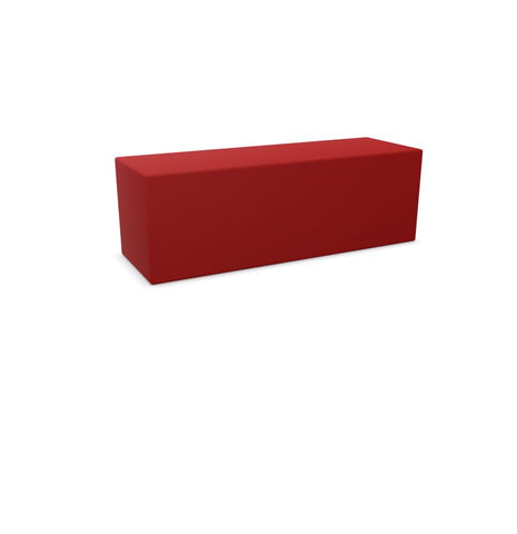 BuzziCube Flat- Sound Absorbent Cube Seat-Buzzi Space, Seating-Trio-Red - TRCS 4207-AntiSkid-Learning SPACE