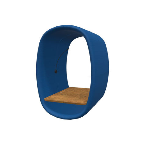 BuzziRing - Wall Mounted Acoustic Privacy Booth-Buzzi Space, Dividers, Library Furniture, Noise Reduction-Blue - TRCS 6075-Antwerp Oak (+£179)-Learning SPACE