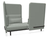 BuzziSpark Sound Reducing Sofa-Buzzi Space, Full Size Seating, Noise Reduction, Padded Seating, Seating-Original AG102 - Left open (2 Person)-High-Hazy Grey - TRCS+ 9107-Learning SPACE