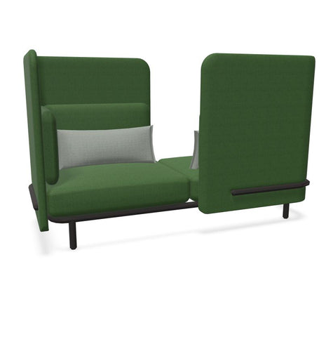 BuzziSpark Sound Reducing Sofa-Buzzi Space, Full Size Seating, Noise Reduction, Padded Seating, Seating-Original AG102 - Left open (2 Person)-Medium-Hazy Green - TRCS+ 9704-Learning SPACE
