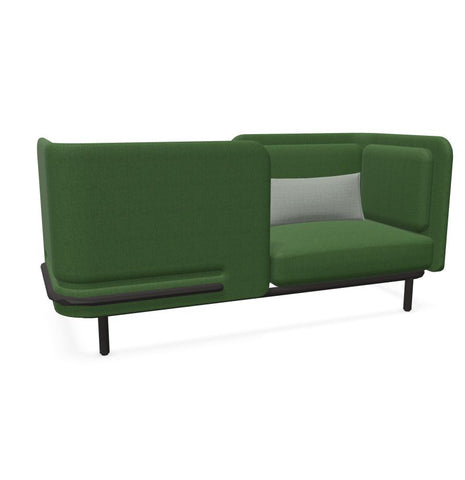 BuzziSpark Sound Reducing Sofa-Buzzi Space, Full Size Seating, Noise Reduction, Padded Seating, Seating-Original AG102 - Right open (2 Person)-Low-Hazy Green - TRCS+ 9704-Learning SPACE
