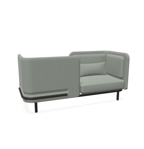 BuzziSpark Sound Reducing Sofa-Buzzi Space, Full Size Seating, Noise Reduction, Padded Seating, Seating-Original AG102 - Right open (2 Person)-Low-Hazy Grey - TRCS+ 9107-Learning SPACE