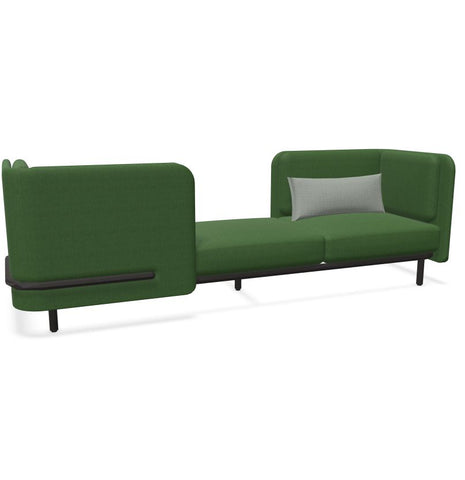 BuzziSpark Sound Reducing Sofa-Buzzi Space, Full Size Seating, Noise Reduction, Padded Seating, Seating-Original AG103 - Right open (3 Person)-Low-Hazy Green - TRCS+ 9704-Learning SPACE