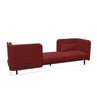 BuzziSpark Sound Reducing Sofa-Buzzi Space, Full Size Seating, Noise Reduction, Padded Seating, Seating-Original AG103 - Right open (3 Person)-Low-Hazy Red - TRCS+ 9405-Learning SPACE