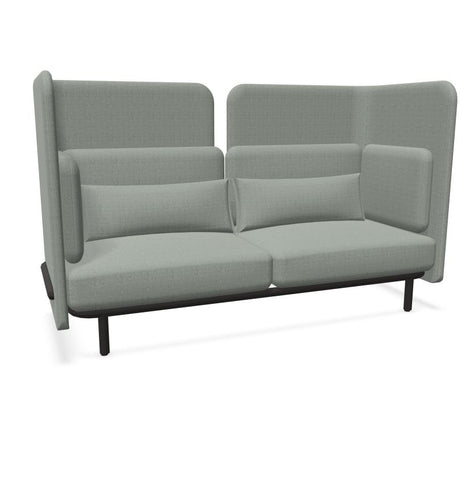 BuzziSpark Sound Reducing Sofa-Buzzi Space, Full Size Seating, Noise Reduction, Padded Seating, Seating-Sofa AG112 (2 Person)-Medium-Hazy Grey - TRCS+ 9107-Learning SPACE
