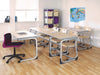 Cantilever Euro Tables: Double - 1200x600mm-Classroom Table, Metalliform, Table-Learning SPACE