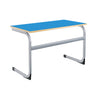Cantilever Euro Tables: Double - 1200x600mm-Classroom Table, Metalliform, Table-460mm (3-4 Years)-Blue-Learning SPACE