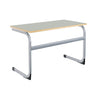Cantilever Euro Tables: Double - 1200x600mm-Classroom Table, Metalliform, Table-460mm (3-4 Years)-Light Grey-Learning SPACE