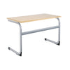 Cantilever Euro Tables: Double - 1200x600mm-Classroom Table, Metalliform, Table-460mm (3-4 Years)-Maple-Learning SPACE