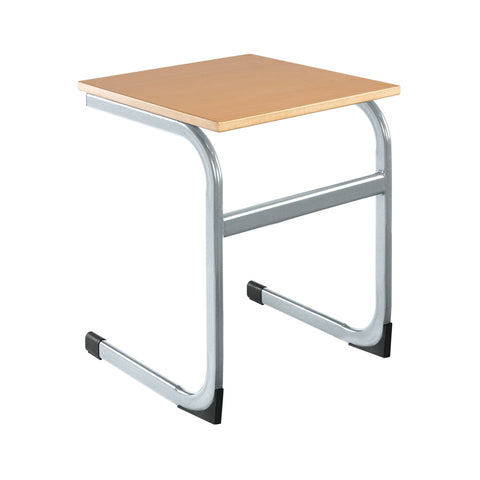 Cantilever Euro Tables: Square Single-Classroom Table, Metalliform, Table-460mm (3-4 Years)-Beech-Learning SPACE