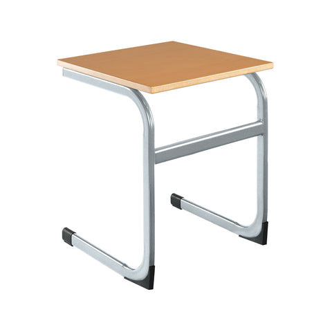 Cantilever Euro Tables: Square Single-Classroom Table, Metalliform, Table-460mm (3-4 Years)-Oak-Learning SPACE