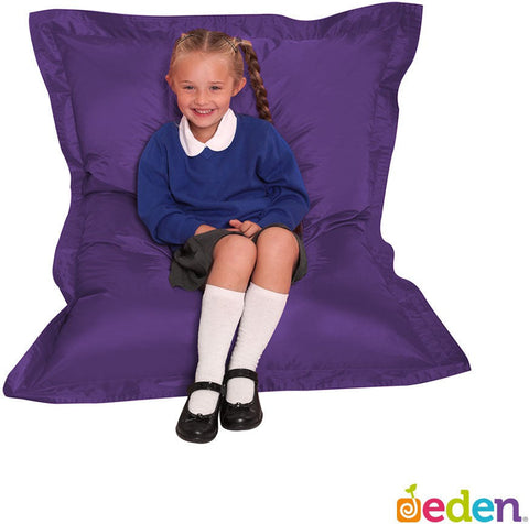 Children's Floor Cushion Bean Bag-Sofas-Bean Bags, Bean Bags & Cushions, Eden Learning Spaces, Matrix Group, Sensory Room Furniture-Purple-Learning SPACE