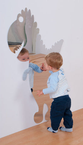 Children's Plastic Safety Mirror - Giant T.Rex Dinosaur-AllSensory, Dinosaurs. Castles & Pirates, Down Syndrome, Helps With, Imaginative Play, Neuro Diversity, Playground Wall Art & Signs, Sensory Mirrors, Sensory Seeking, Stock-Learning SPACE