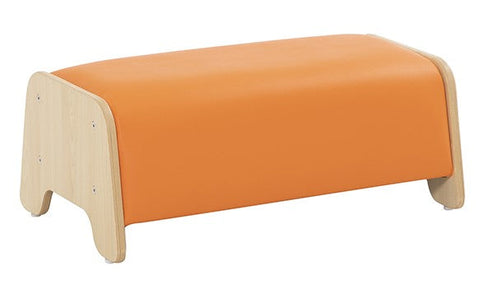 Coloured Bench-Children's Wooden Seating, Seating, Sensory Room Furniture-Orange-Learning SPACE