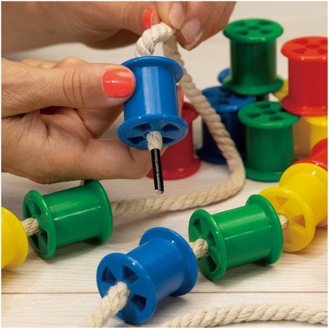 Cotton Reels - Hand-eye co-ordination-Additional Need, Arts & Crafts, Craft Activities & Kits, Early Arts & Crafts, Early Years Maths, Fine Motor Skills, Galt, Maths, Memory Pattern & Sequencing, Primary Arts & Crafts, Primary Maths, Shape & Space & Measure, Stock, Strength & Co-Ordination-Learning SPACE