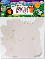 Crafty Bitz Decorate Your Own Masks - Jungle Animals-Art Materials, Arts & Crafts, Baby Arts & Crafts, Craft Activities & Kits, Crafty Bitz Craft Supplies, Dress Up Costumes & Masks, Early Arts & Crafts, Halloween, Imaginative Play, Learning Activity Kits, Primary Arts & Crafts, Puppets & Theatres & Story Sets, Seasons, Spring, Stock-Learning SPACE