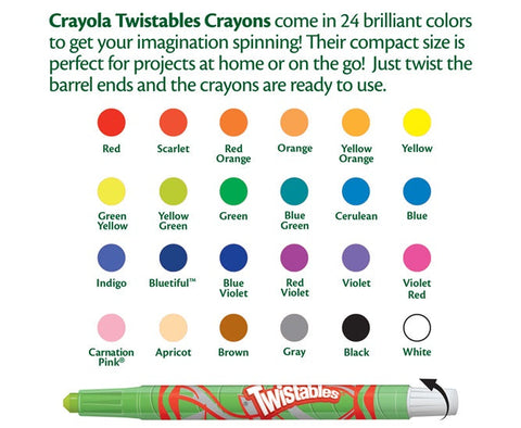 Crayola - 24 Twistables Crayons-Art Materials, Arts & Crafts, Baby Arts & Crafts, Crayola, Drawing & Easels, Early Arts & Crafts, Primary Arts & Crafts, Primary Literacy, Stationery-Learning SPACE