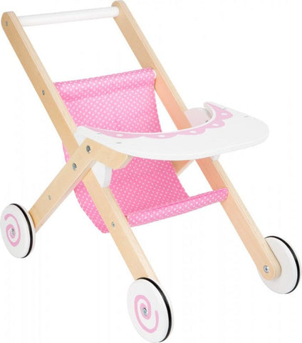 Doll's Buggy Pink-Dolls & Doll Houses, Gifts For 2-3 Years Old, Imaginative Play, Small Foot Wooden Toys-Learning SPACE