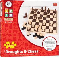 Draughts and Chess Set-Bigjigs Toys, Games & Toys, Primary Games & Toys, Stock, Table Top & Family Games, Teen Games-Learning SPACE