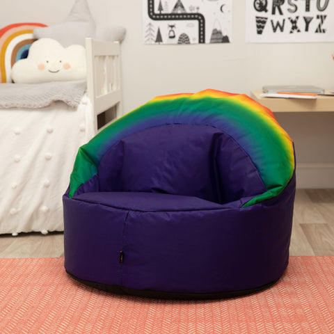 Rainbow Cup Chair Bean Bag-Bean Bags, Bean Bags & Cushions, Eden Learning Spaces, Rainbow Theme Sensory Room, Sensory Room Furniture-Learning SPACE