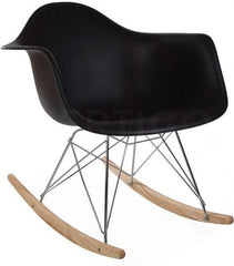 Eames Style Rocking Arm Chair-Calming and Relaxation, Helps With, Matrix Group, Movement Chairs & Accessories, Seating, Sensory Room Furniture-Black-Learning SPACE