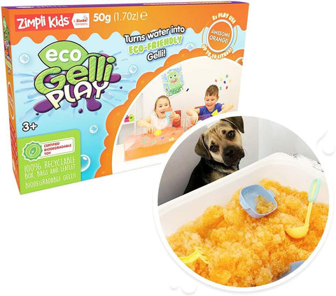 Eco Gelli Play - 50G-AllSensory, Baby Bath. Water & Sand Toys, Eco Friendly, Helps With, Matrix Group, Messy Play, Sand & Water, Sensory Seeking, Tactile Toys & Books, Water & Sand Toys-Orange-Learning SPACE