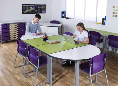 Elite Height Adjustable Table - Rectangle-Classroom Table, Height Adjustable, Metalliform, Table-Learning SPACE