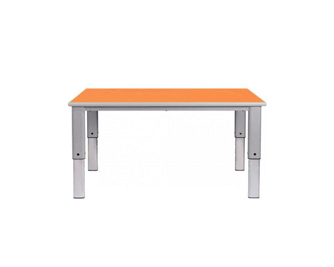 Elite Height Adjustable Table - Rectangle-Classroom Table, Height Adjustable, Metalliform, Table-Orange Flame-Learning SPACE