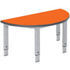 Elite Height Adjustable Table - Semi-Circular-Classroom Table, Height Adjustable, Metalliform, Table-Orange Flame-Learning SPACE