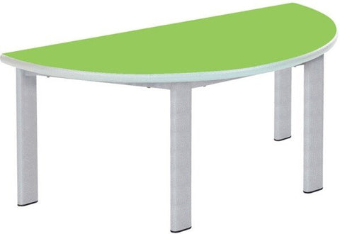 Elite Static Height Table - Semi-Circular-Classroom Table, Metalliform, Table-Soft Lime-640mm - 8-11 Years-Learning SPACE