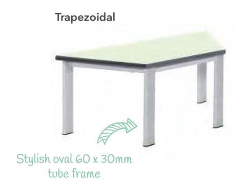 Elite Static Height Table - Trapezoidal-Classroom Table, Metalliform, Table-Learning SPACE