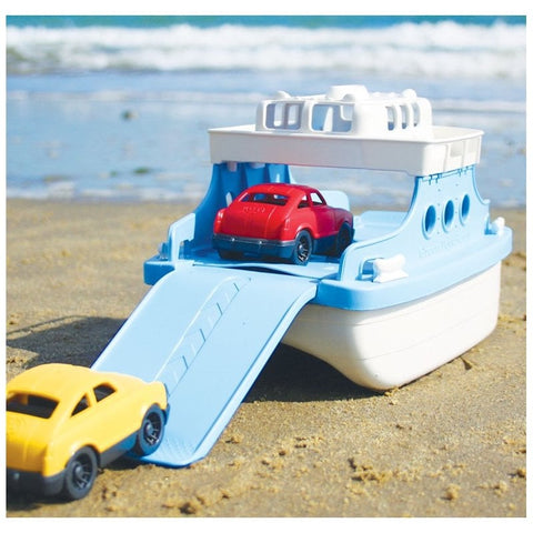 Ferry Boat with Cars-Bigjigs Toys, Cars & Transport, Gifts For 1 Year Olds, Gifts For 3-5 Years Old, Green Toys, Imaginative Play, Outdoor Sand & Water Play, Paddling Pools, Water & Sand Toys-Learning SPACE