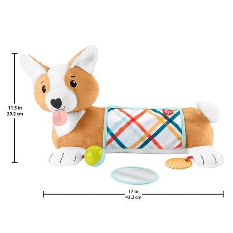 Fisher-Price Corgi Tummy Time Puppy Wedge-Baby Cause & Effect Toys, Baby Sensory Toys, Baby Toys, Fisher Price, Tummy Time-Learning SPACE