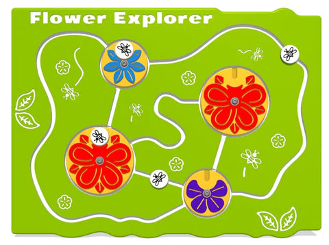 Flower Explorer Play Panel-Forest School & Outdoor Garden Equipment, Playground, Playground Equipment, Playground Wall Art & Signs-Learning SPACE