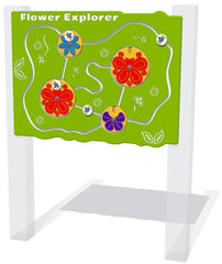 Flower Explorer Play Panel-Forest School & Outdoor Garden Equipment, Playground, Playground Equipment, Playground Wall Art & Signs-Learning SPACE