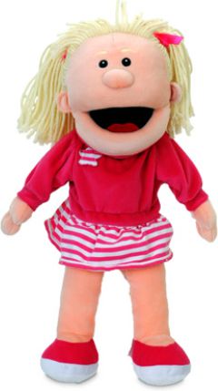 Girl Moving Mouth Hand Puppet-Calmer Classrooms, communication, Communication Games & Aids, Helps With, Imaginative Play, Neuro Diversity, Primary Literacy, Puppets & Theatres & Story Sets, Stock-Leah-Learning SPACE