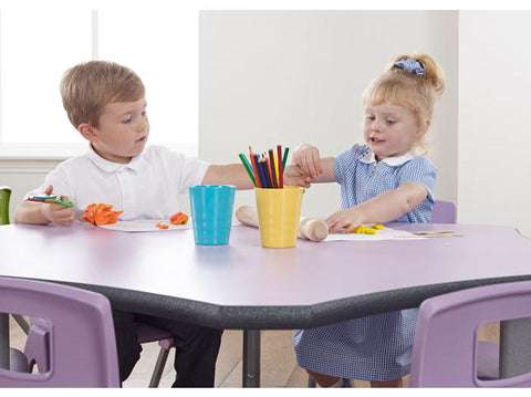 Height Adjustable Table: Flower-Classroom Furniture, Classroom Table, Height Adjustable, Metalliform, Table-Learning SPACE