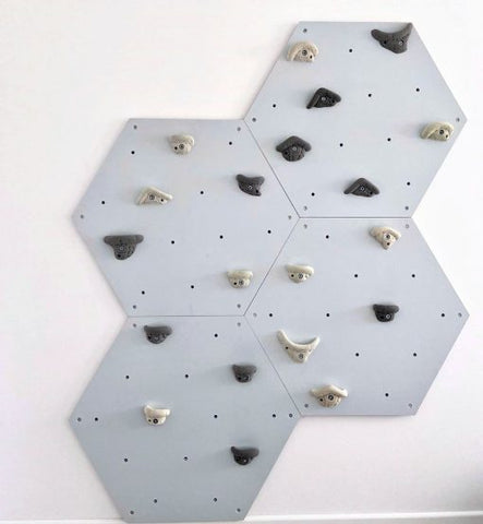 Hexagonal Indoor Climbing Wall-Additional Need, Gross Motor and Balance Skills, Helps With, Sensory Climbing Equipment, Strength & Co-Ordination-Grey-Learning SPACE